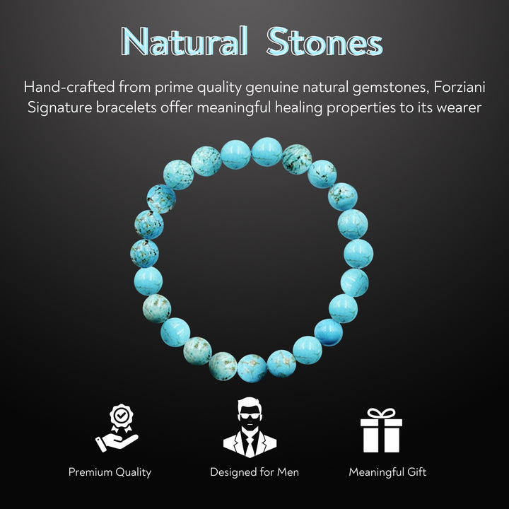 Earth Spirit Beaded Bracelet Turquoise, 8mm