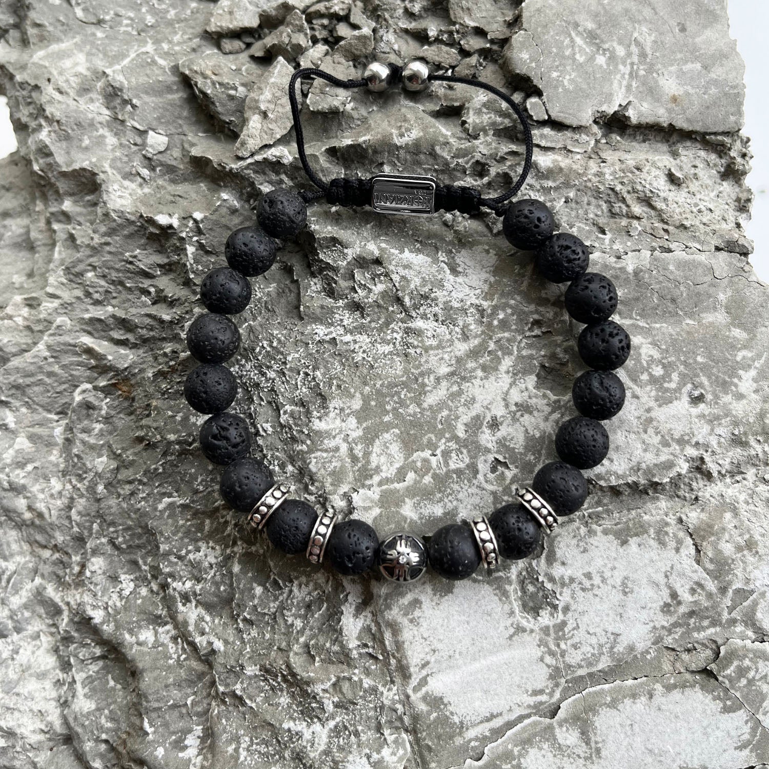 Equinox Men's Beaded Bracelet Lava Stone, 8mm – Forziani