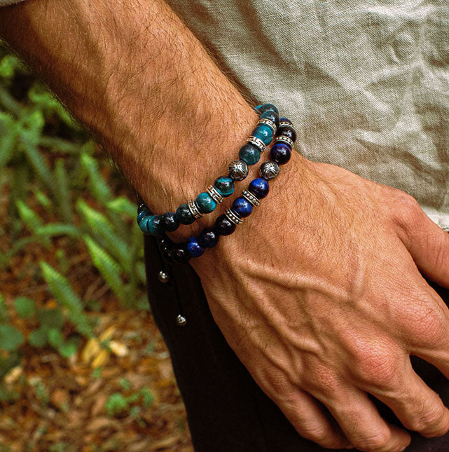 Equinox Men's Beaded Bracelet Cat's Eye, 8mm – Forziani