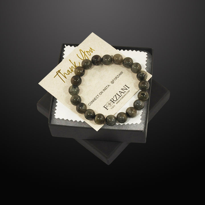 Labradorite Beaded Bracelet for Men, 10mm