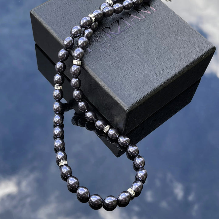 Men’s Black Baroque Pearl Choker