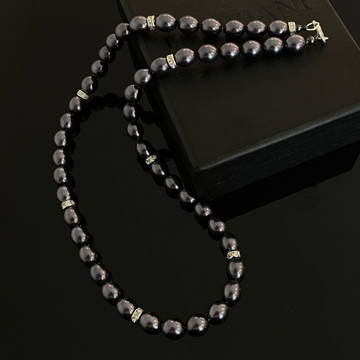 Men’s Black Baroque Pearl Choker