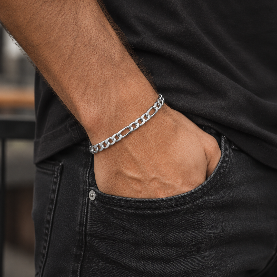Modern Link Chain Bracelet Silver - 8mm
