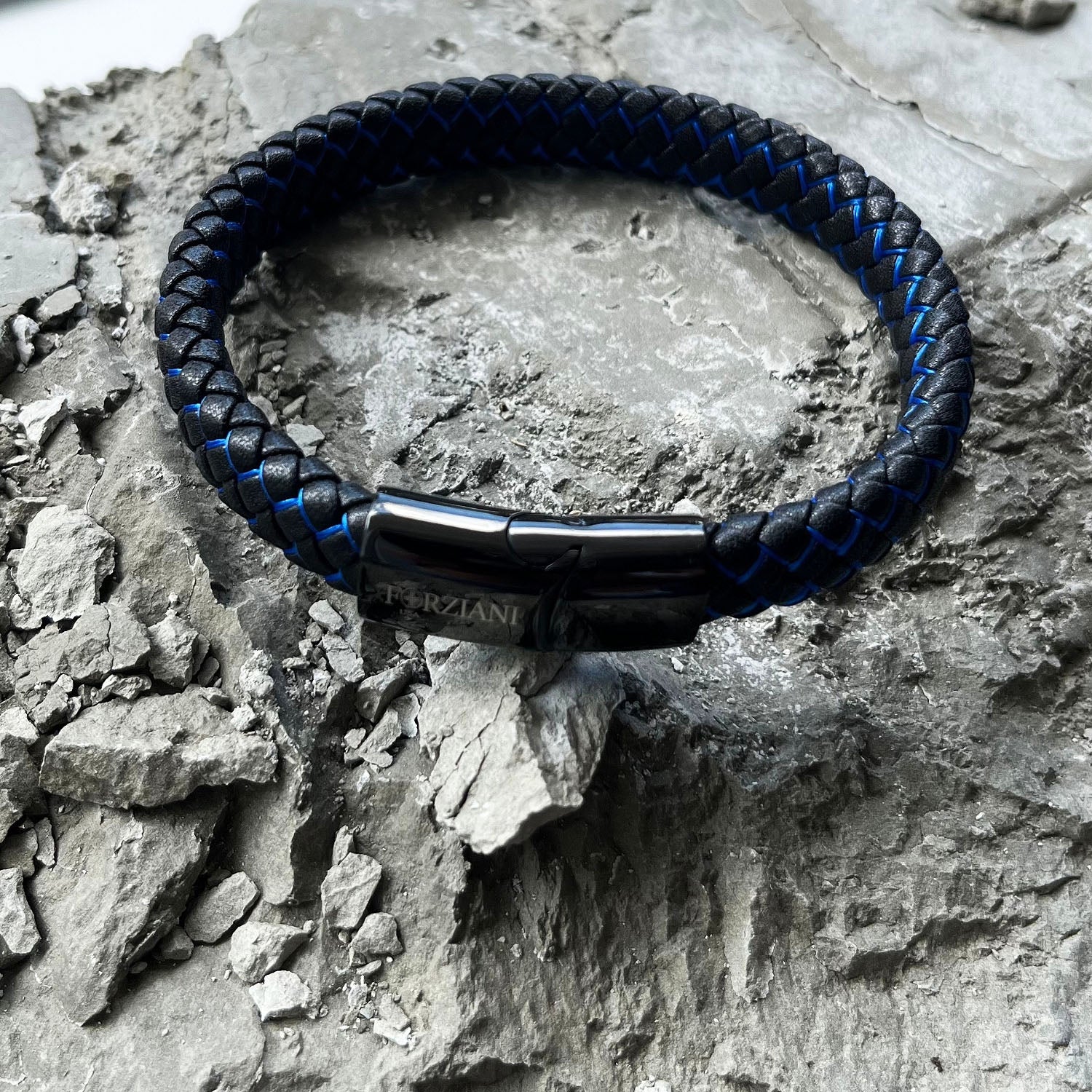 Nitro Blue Woven Leather Bracelet – Forziani