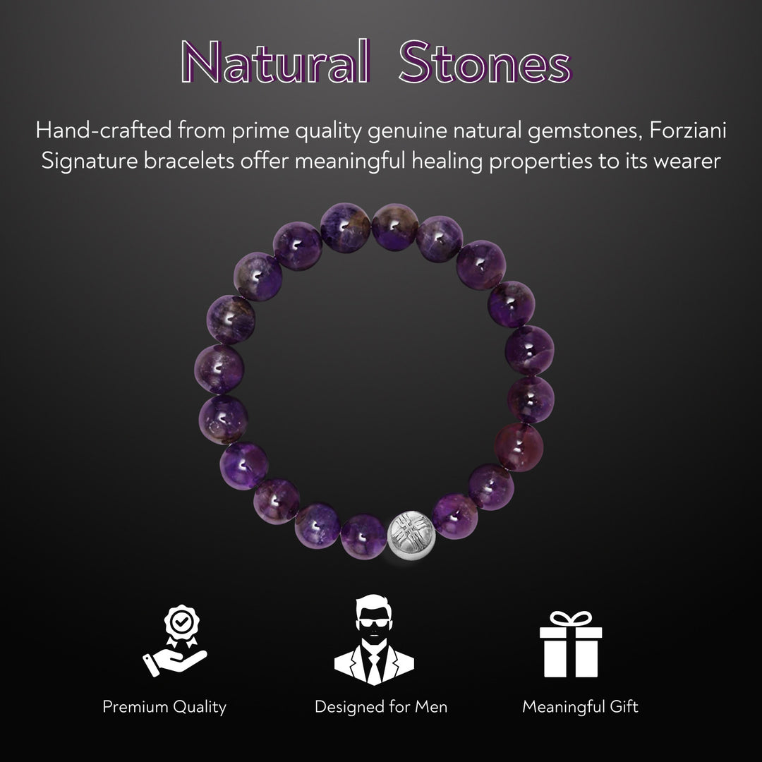 Power Beads Bracelet Amethyst, 10mm