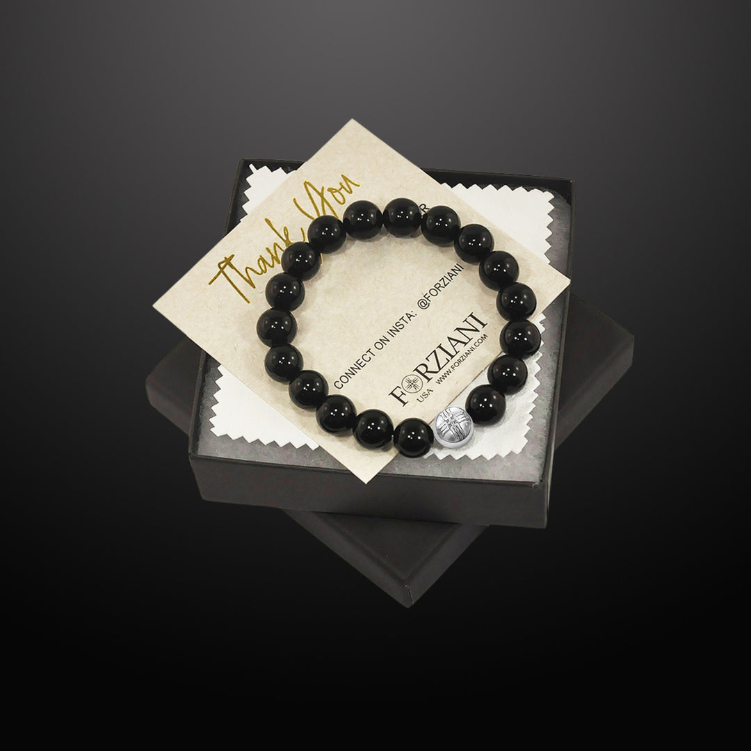 Power Beads Bracelet Black Onyx, 10mm