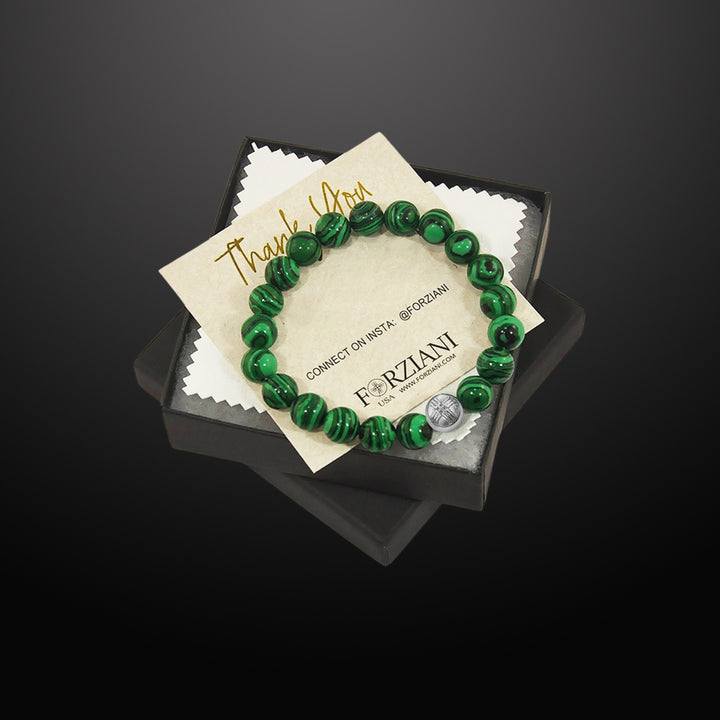 Power Beads Bracelet Malachite, 10mm