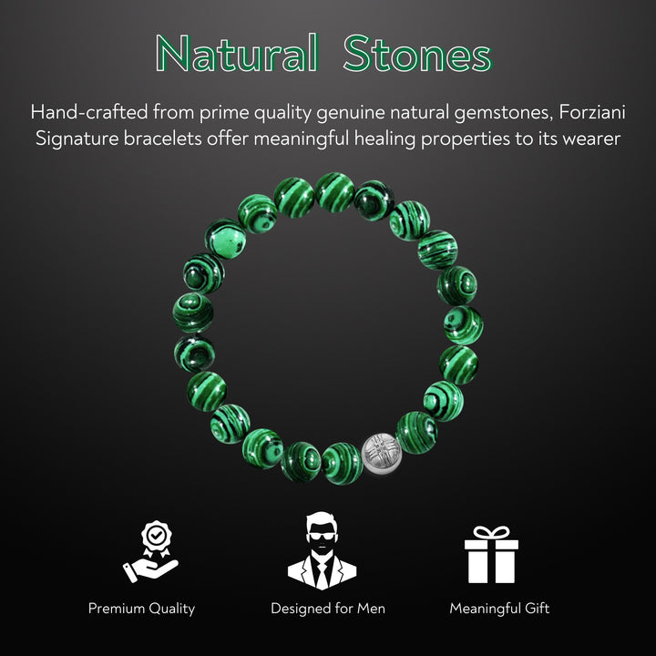 Power Beads Bracelet Malachite, 10mm