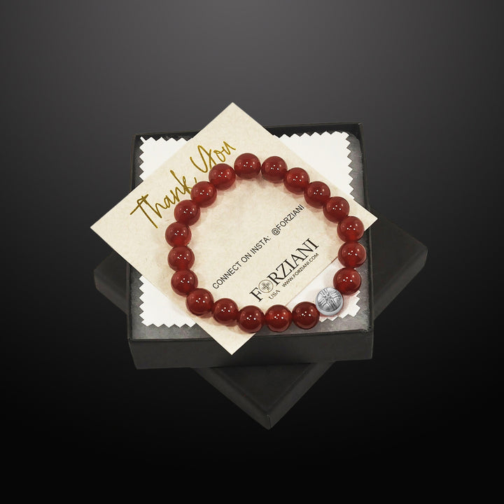 Power Beads Bracelet Red Jade, 10mm