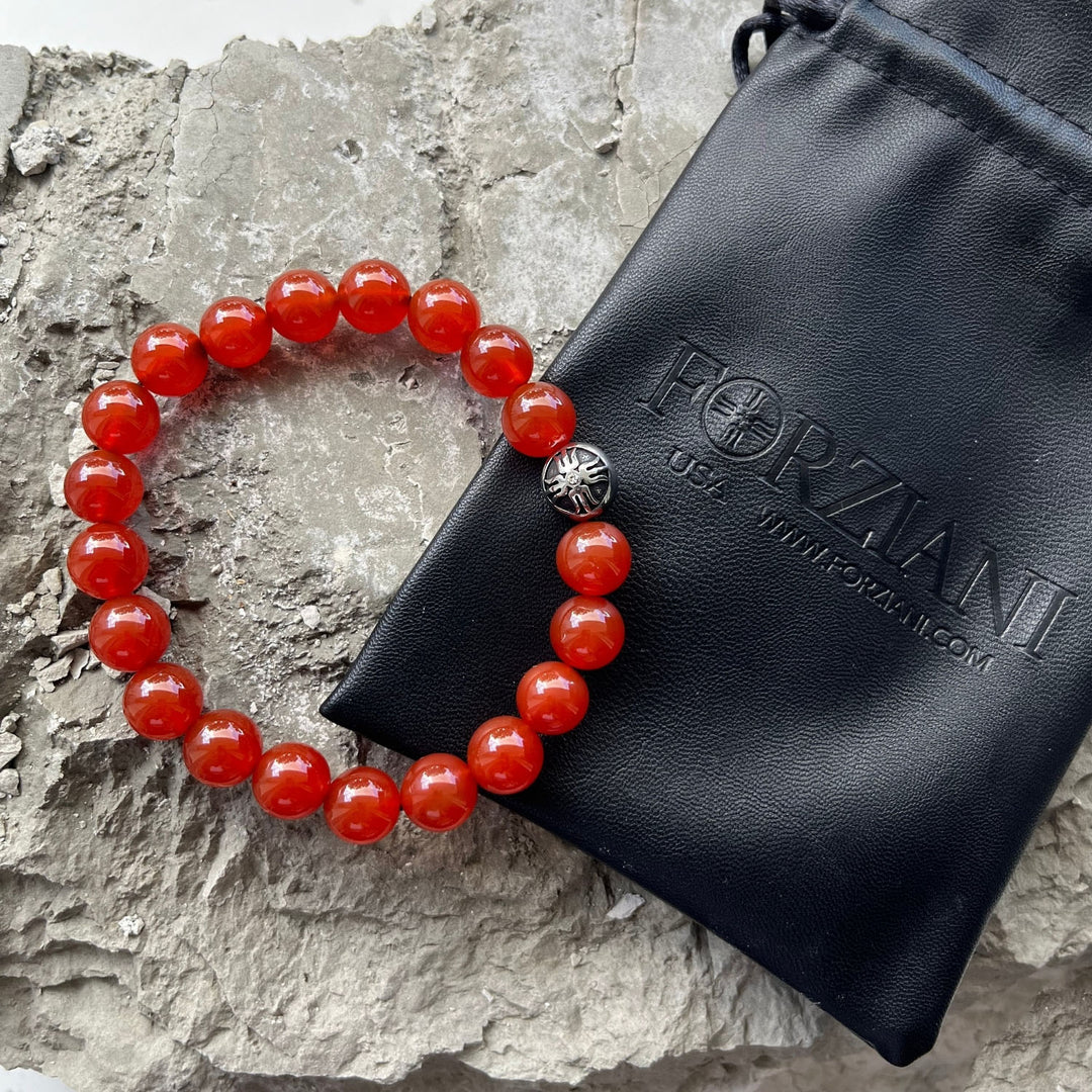 Power Beads Bracelet Red Jade, 10mm