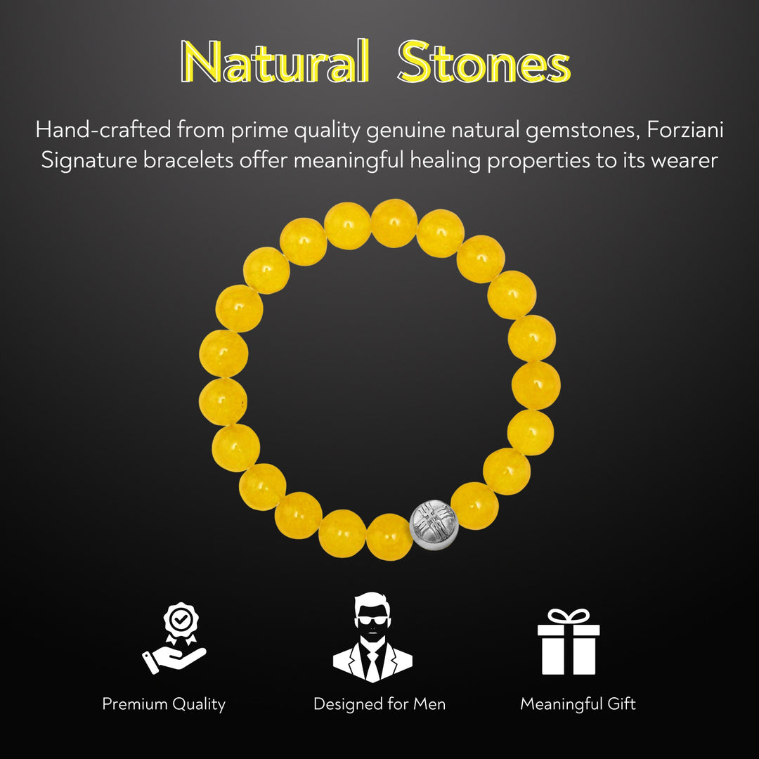 Power Beads Bracelet Yellow Jade, 10mm