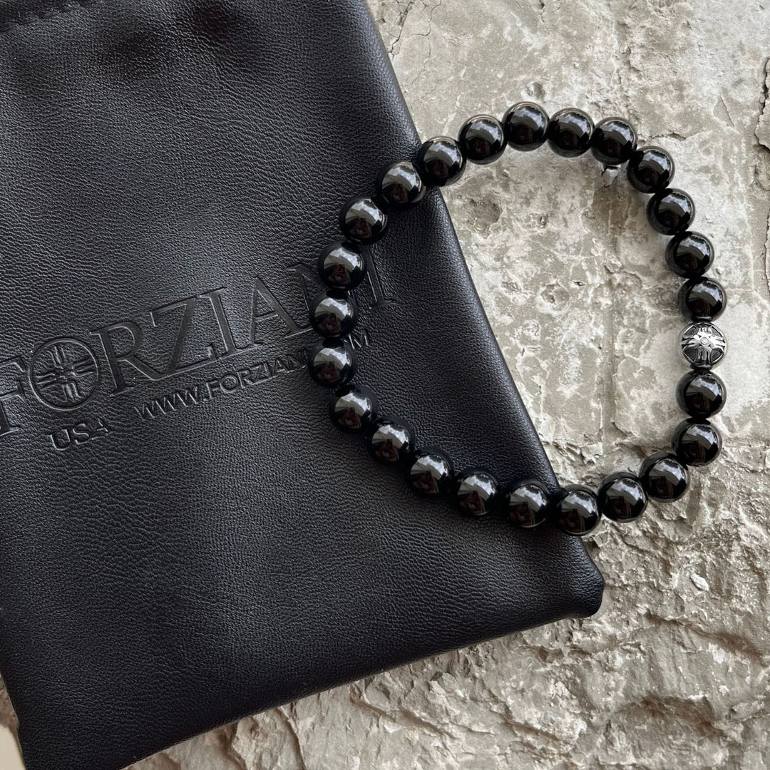 Spiritual Beads Bracelet Black Onyx, 8mm