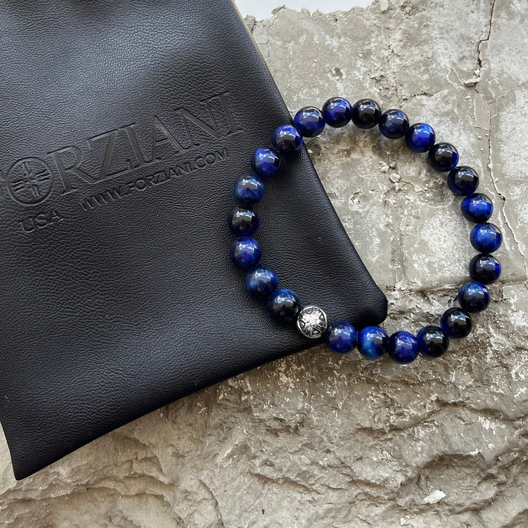 Spiritual Beads Bracelet Blue Tiger's Eye, 8mm
