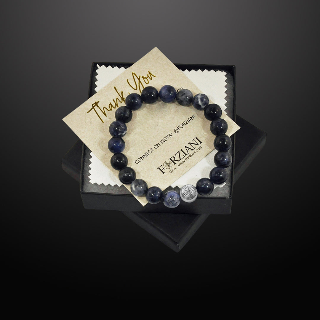 Spiritual Beads Bracelet Dumortierite, 8mm