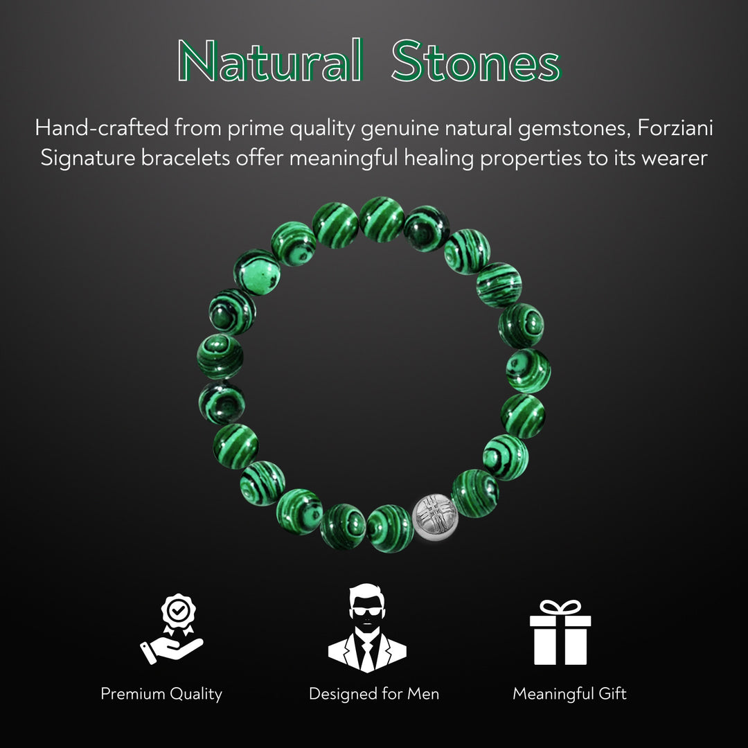 Spiritual Beads Bracelet Malachite, 8mm