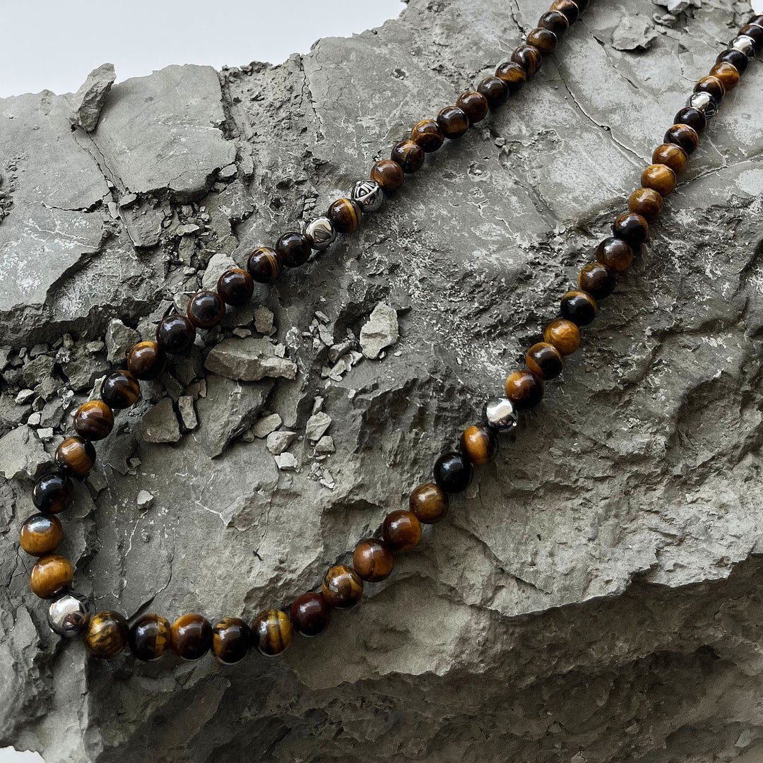 Summit Men’s Beaded Necklace Tiger’s Eye