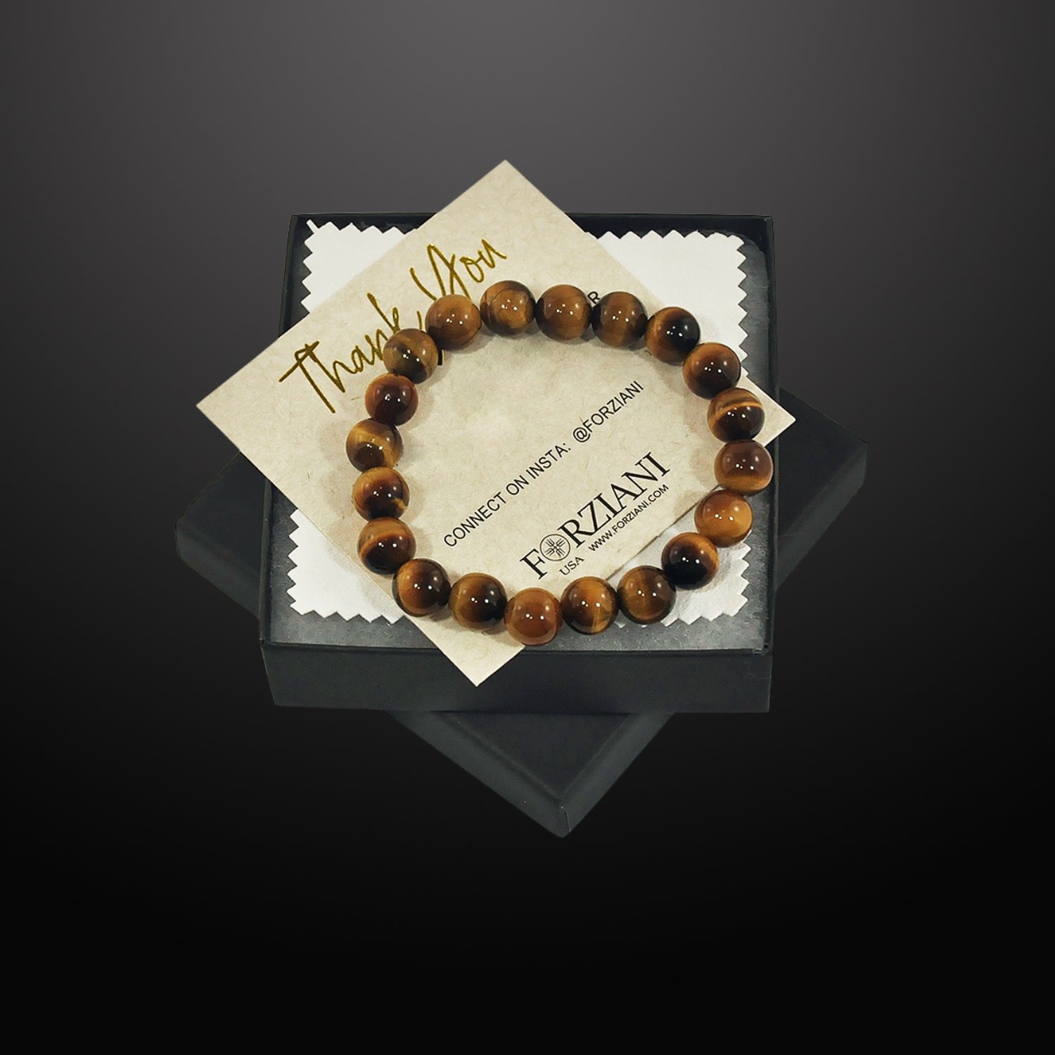Tiger's Eye Beaded Bracelet for Men, 10mm – Forziani