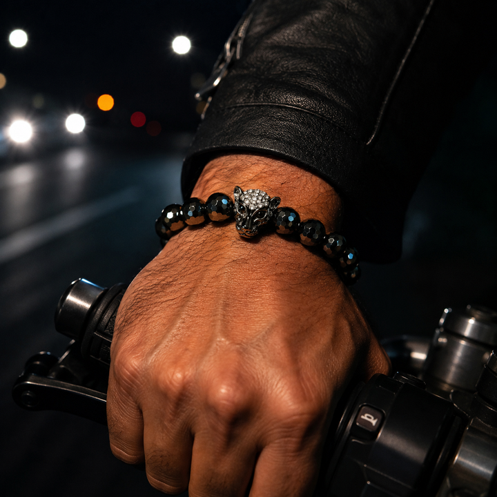 Untamed Panther Hematite Bracelet