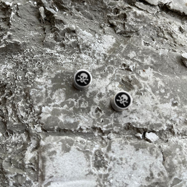 Vortex Skull Stud Earrings - Pair