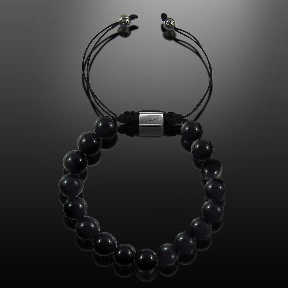 Ace Black Onyx Beads Bracelet, 10mm