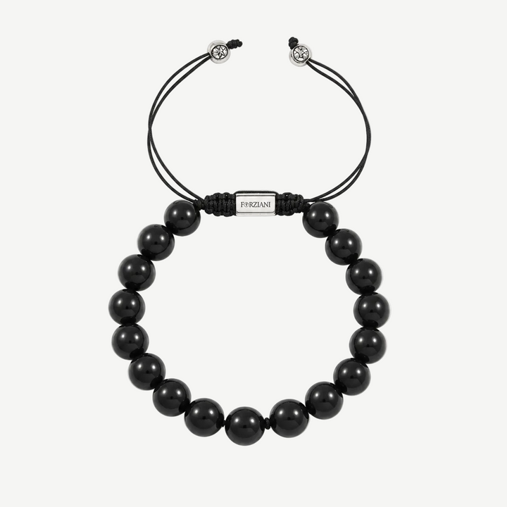Ace Black Onyx Beads Bracelet, 10mm