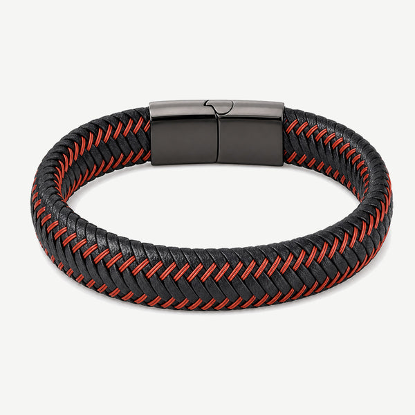Astro Red Woven Leather Bracelet – Forziani