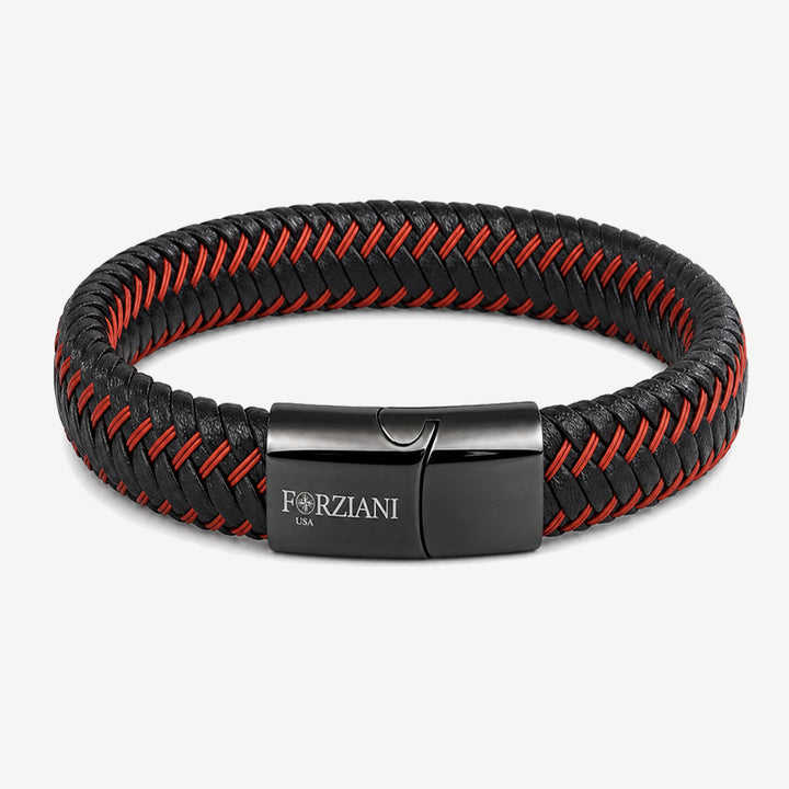 Astro Red Woven Leather Bracelet