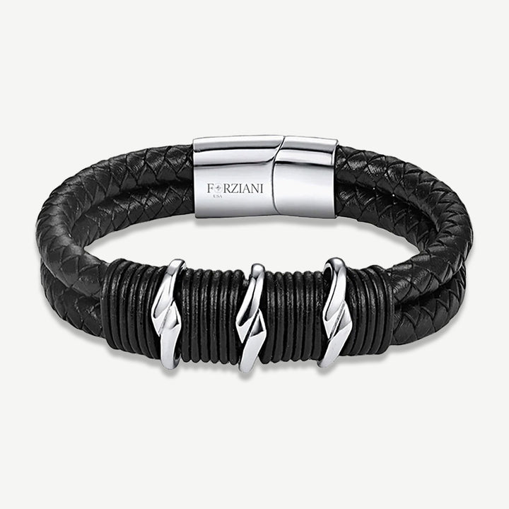 Black Braided Nappa Leather Bracelet