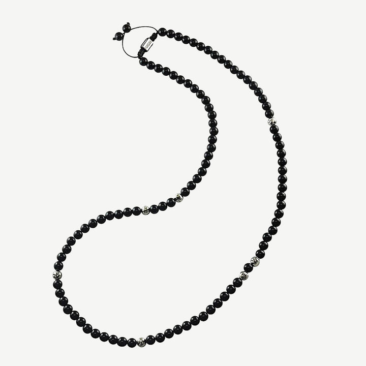 Noir Black Onyx Beaded Necklace
