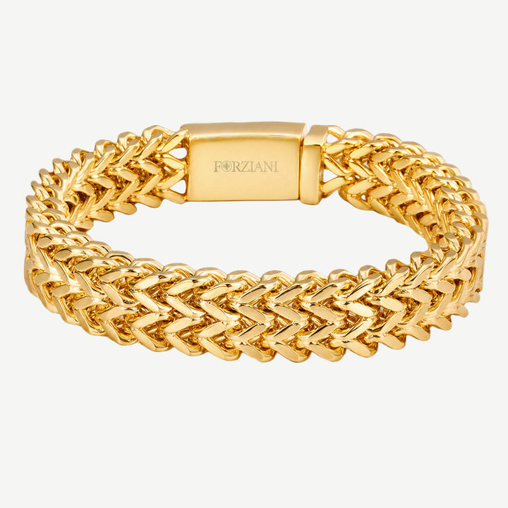 Chevron Woven Link Bracelet Gold - 12mm