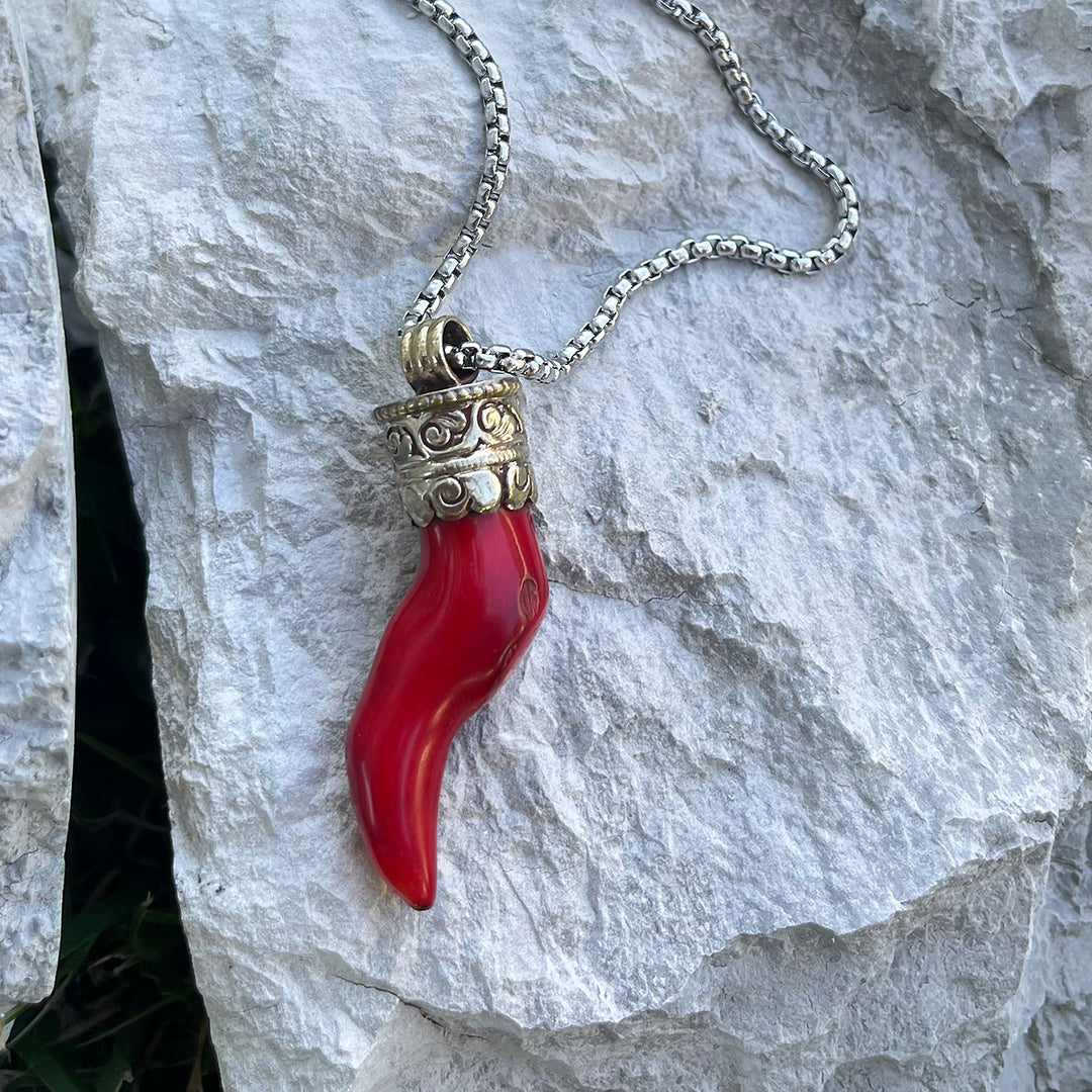 Cornicello Tag Amulet Necklace – Forziani - Main Image