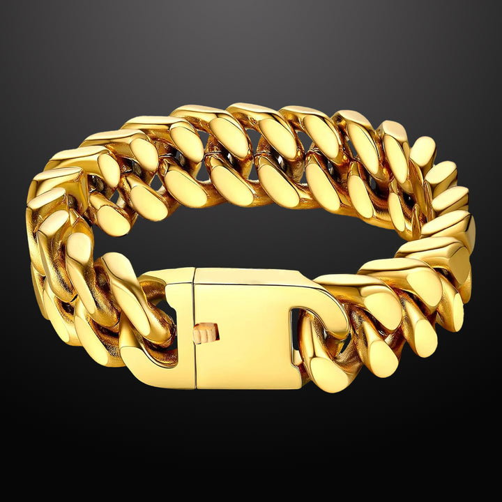 Curb Link Chain Bracelet Gold - 12mm