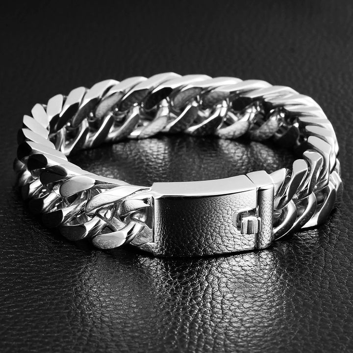 Curb Link Chain Bracelet Silver - 12mm