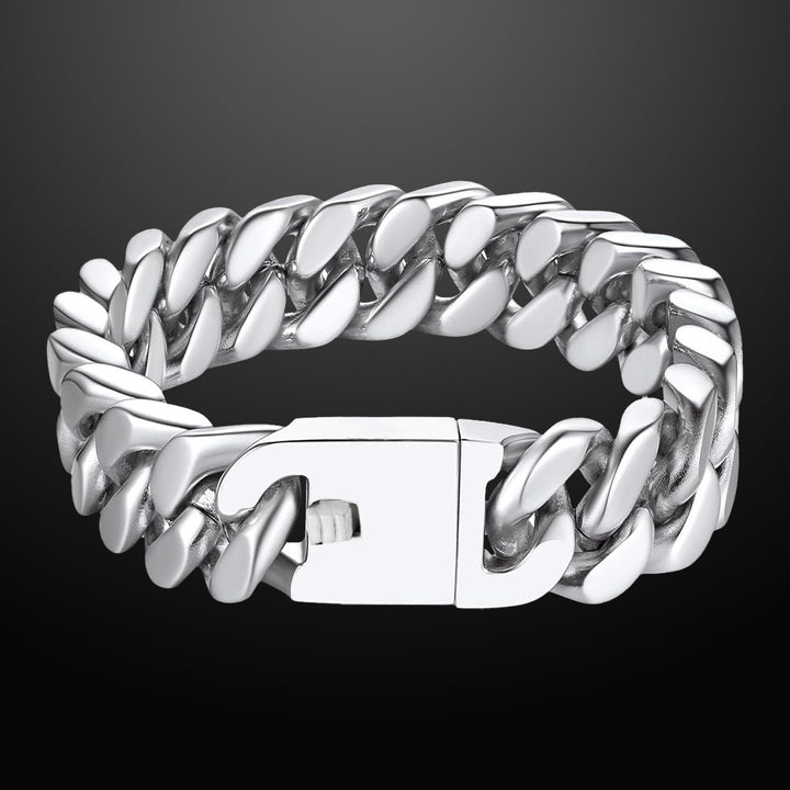 Curb Link Chain Bracelet Silver - 12mm