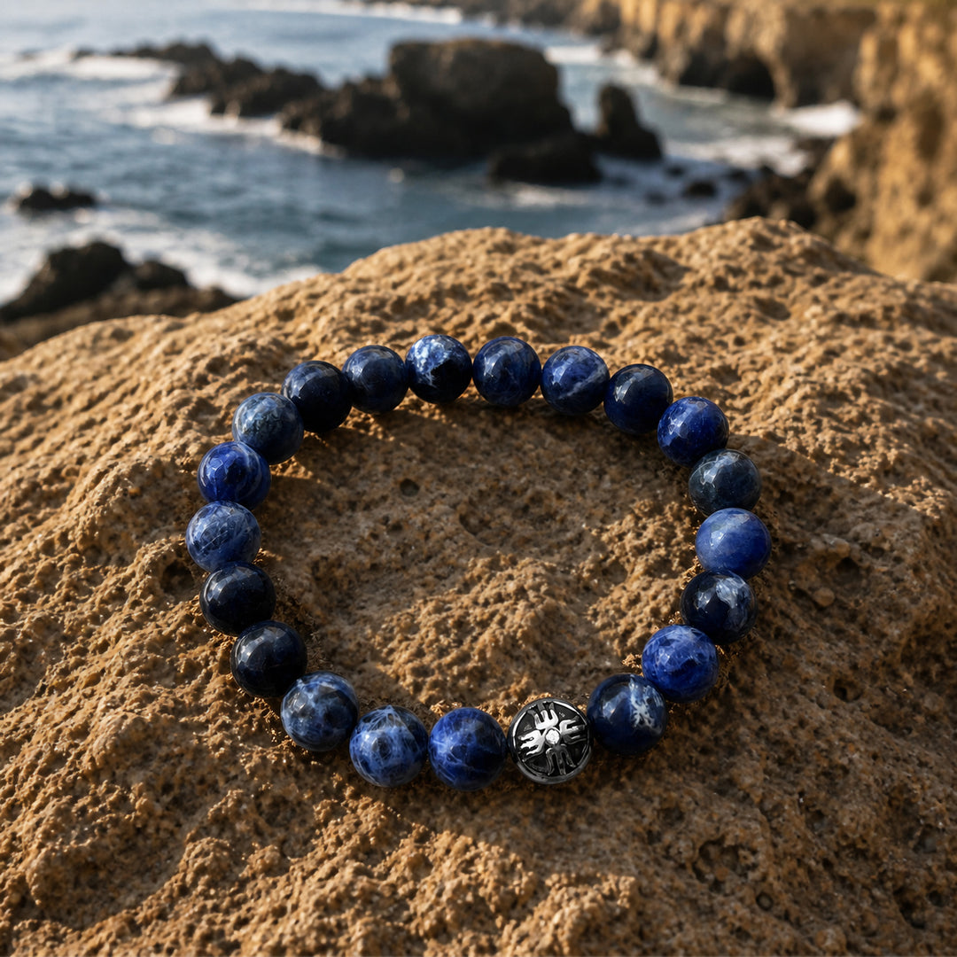 Deepwater Lapis Beaded Bracelet