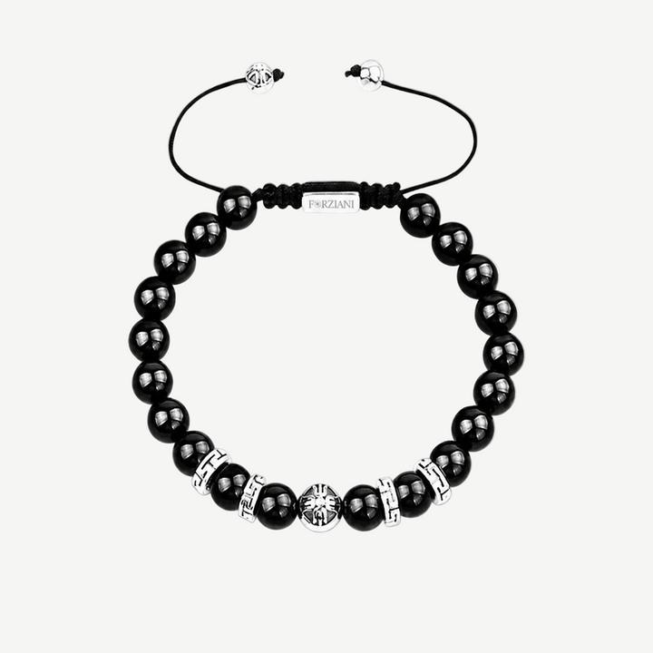 Equinox Men’s Beaded Bracelet Black Onyx, 8mm