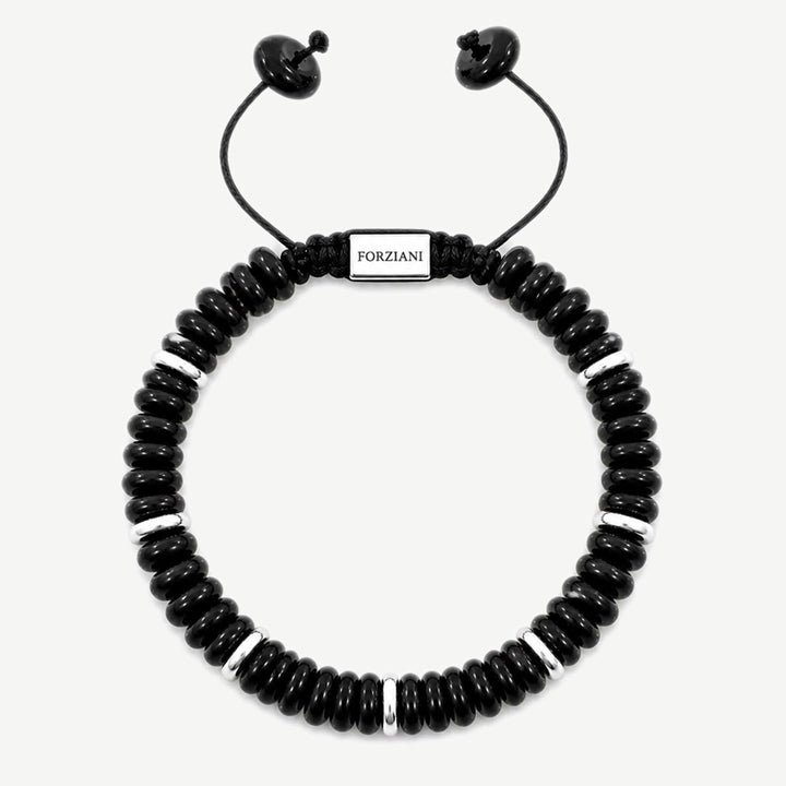 Explorer Black Onyx Disk Beads Bracelet, 10mm