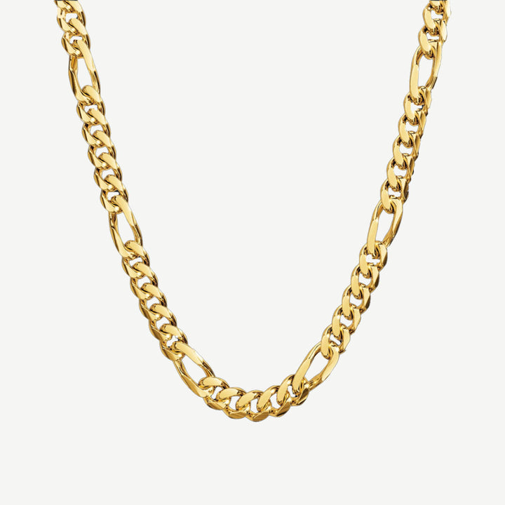 Modern Figaro Link Chain Necklace Gold - 8mm