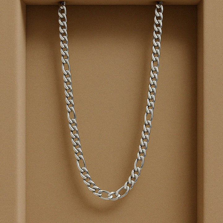 Figaro Modern Link Chain Necklace Silver - 8mm