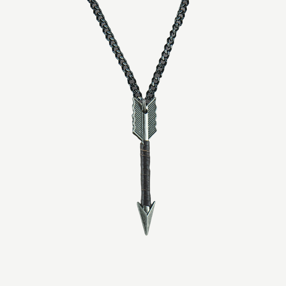 Arcus Arrow Amulet Necklace — finished light background #F5F5F3 — source image 1