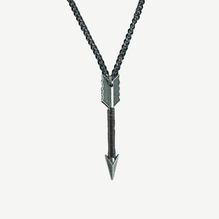 Arcus Arrow Amulet Necklace — finished light background #F5F5F3 — source image 1