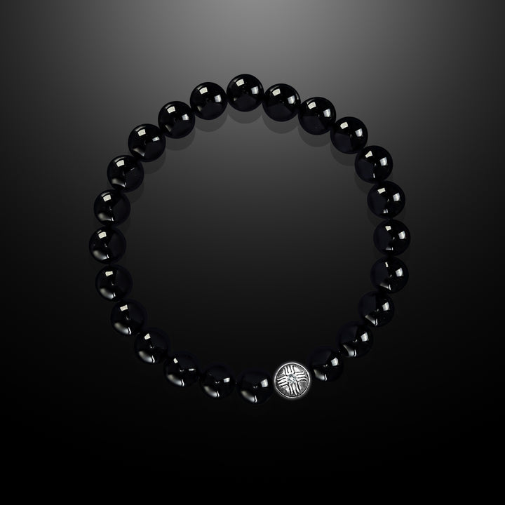 Power Beads Bracelet Black Onyx, 10mm