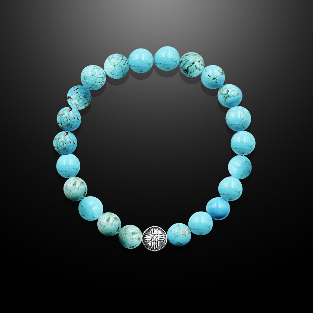 Power Beads Bracelet Turquoise, 10mm