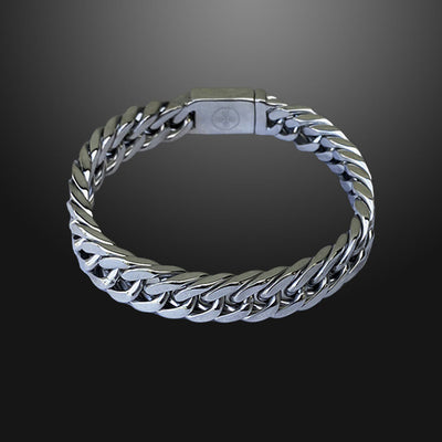 Curb Link Chain Bracelet Silver - 12mm