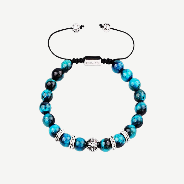 Equinox Men’s Beaded Bracelet Cat's Eye,  8mm — finished light background #F5F5F3 — source image 1