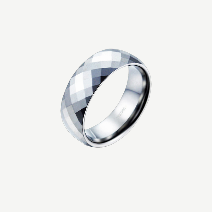 Fortis Tungsten Band Ring — light background #F5F5F3 — source image 1