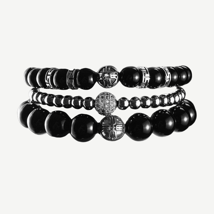 Miami Bracelets Stack for Men — finished light background #F5F5F3 — source image 1