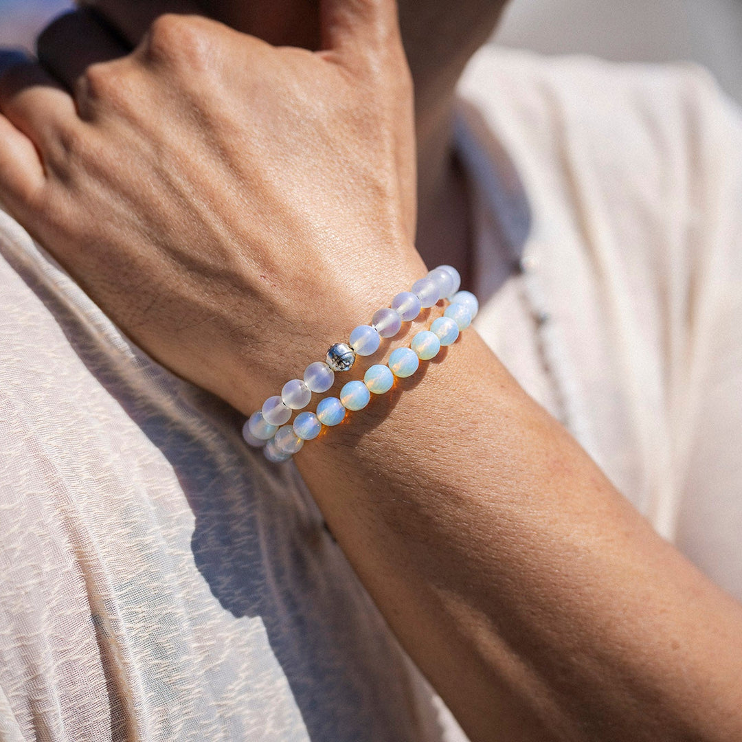 Earth Spirit Beaded Bracelet Moonstone, 8mm