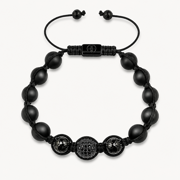 Samurai Warrior Beaded Bracelet, 10mm