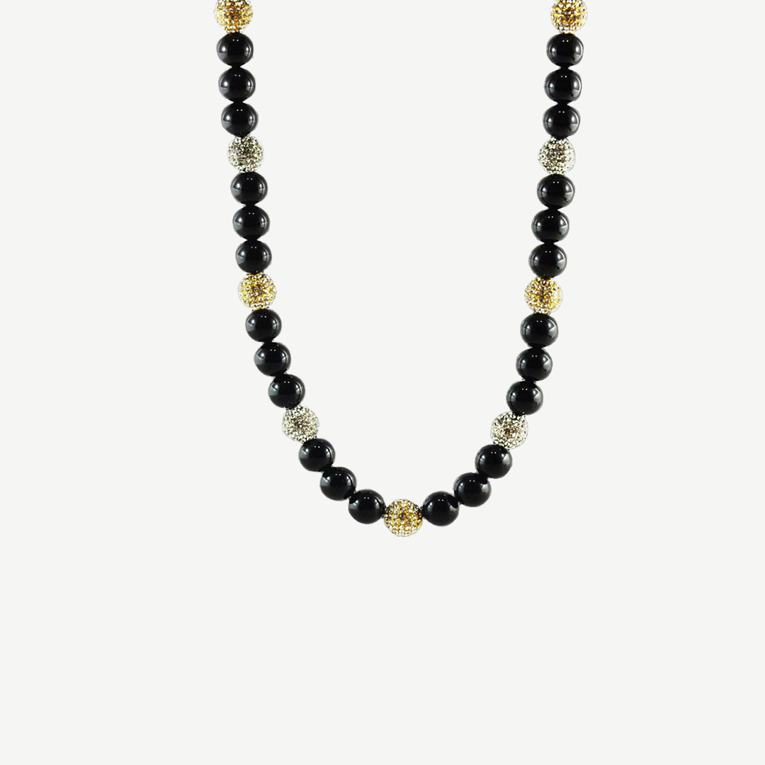 Vanquish Multi Gemstone Necklace — finished light background #F5F5F3 — source image 6
